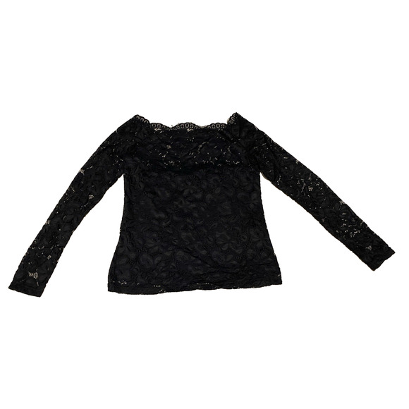 DJT Womens Forest Fairy Grunge Whimsigoth Mesh Top XL Black Off The Shoulder - Picture 5 of 14